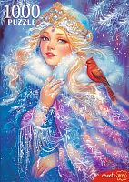 Пазл Рыжий Кот 1000 деталей: Снежная красавица