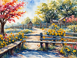 Пазл деревянный Алма 500 деталей Домик в деревне. Старая дорога