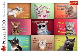 Пазл Trefl 1500 деталей: Смешные портреты кошек