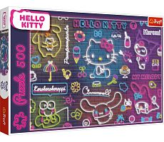 Пазл Trefl 500 деталей: Hello Kitty, неон