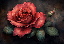 Пазл деревянный Алма ПРЕМИУМ 1000 деталей. Цветы и натюрморты. Алая роза