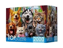 Пазл TOP Puzzle 2000 деталей: Селфи пушистых друзей