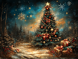 Пазл Алма деревянный 500 деталей. Новый год. Кто украсил лесную ёлку?