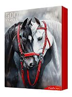 Пазл Рыжий Кот 500 деталей: Влюбленные лошади