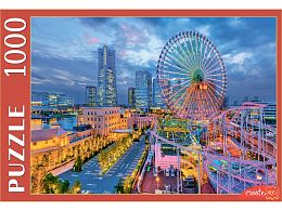 Пазл Рыжий Кот 1000 деталей: Япония. Вечерняя Йокогама