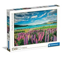 Пазл Clementoni 1500 деталей: Люпины на озере Текапо