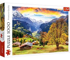 Пазл Trefl 1000 деталей: Живописная альпийская деревня