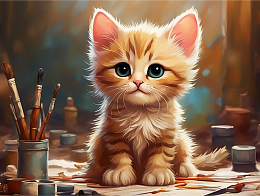 Пазл деревянный Алма 300 деталей Пушистые создания. Котенок №1