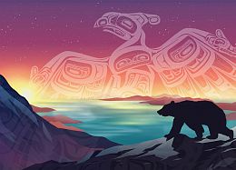 Пазл Cobble Hill 500 деталей: Тотем птицы и медведь