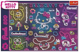 Пазл Trefl 500 деталей: Hello Kitty, неон