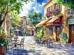 Пазл Алма мини 150 деталей. Летнее кафе