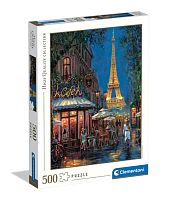 Пазл Clementoni 500 деталей: Ночь в кафе Эйфелева башня