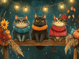 Пазл деревянный Алма 500 деталей. Пушистые создания. Три котенка в шарфах