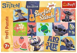 Пазл Trefl 200 деталей: Лило и Стич. Гавайские приключения