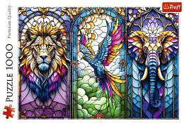 Пазл Trefl 1000 деталей: Витраж. Животные