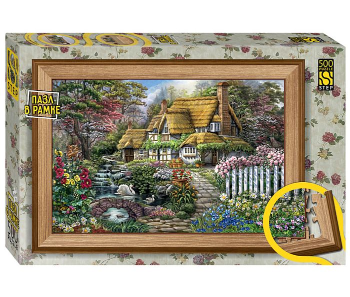 Пазл Step puzzle 500 деталей: Домик в саду (с рамкой)