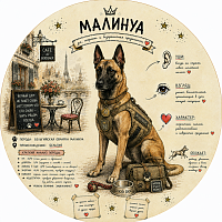 Пазл Алма деревянный круглый 142 детали. Собаки. Малинуа