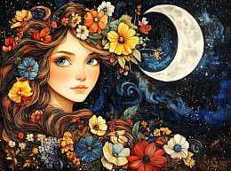 Пазл Алма мини 150 деталей. Девушка с косой