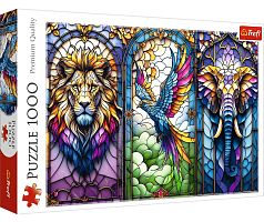 Пазл Trefl 1000 деталей: Витраж. Животные