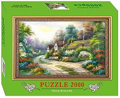 Пазл Royaumann 2000 деталей: Улица в поселке