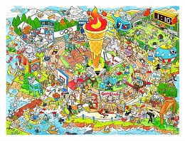 Пазл Pintoo 1200 деталей: Пэйджи. Горящий Олимпийский огонь