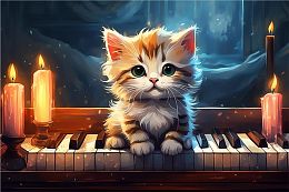 Пазл деревянный Алма 300 деталей Пушистые создания. Котенок №3