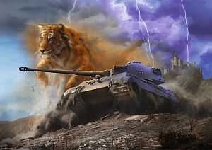 Пазл Trefl 1000 деталей: World of Tanks. Tiger II