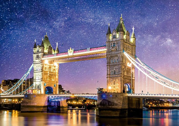 Пазл Educa 1000 деталей: Тауэрский мост, Лондон (неоновый)
