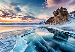 Пазл Алма деревянный 1000 деталей Волшебство природы. Зимний вальс Байкала