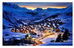 Пазл Pintoo 1000 деталей: Городок в зимних Альпах