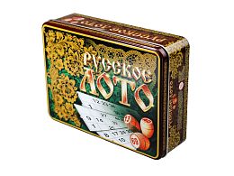 Настольная игра: Лото Русское Русские узоры (жестяная коробка)