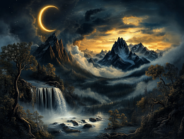 Пазл Алма деревянный 1000 деталей. Волшебство природы. Ночная долина