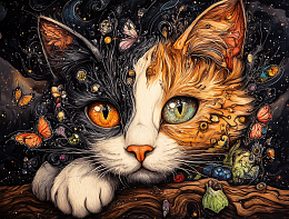 Пазл деревянный Алма 500 деталей. Пушистые создания. Кошка для счастья.