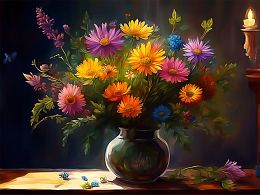 Пазл деревянный Алма 300 деталей  Цветы и натюрморты. Букет №2