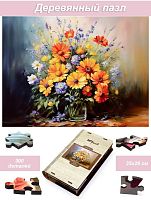 Пазл деревянный Алма 300 деталей Цветы и натюрморты. №1