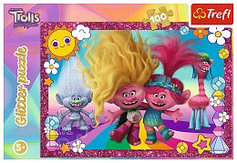 Пазл Trefl 100 деталей: Блестящие тролли
