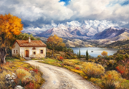 Пазл деревянный Алма 1000 деталей. Волшебство природы. Осенняя гармония у озера