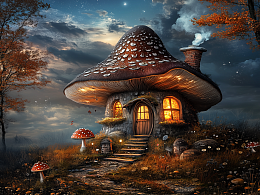 Пазл деревянный Алма 500 деталей. Сказочные домики. Сказочный дом волшебной ночью