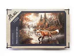 Пазл деревянный Алма 1000 деталей. Дикие и симпатичные. Лиса и лесная тайна