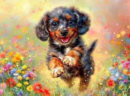 Пазл Алма мини 150 деталей. Прыжок таксы