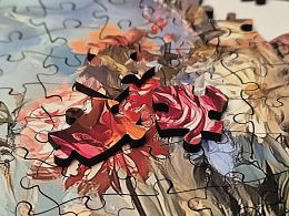 Пазл деревянный Алма 500 деталей Пушистые создания. Альпака в цветах