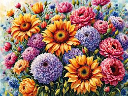 Пазл деревянный Алма 500 деталей Цветы и натюрморты. Яркие краски