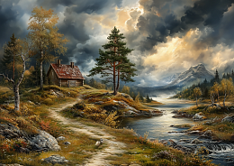 Пазл деревянный Алма 1000 деталей Волшебство природы. На пороге бури