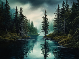 Пазл деревянный Алма 500 деталей. Волшебство природы. Тишина Карелии