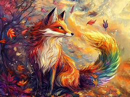 Пазл Алма деревянный 500 деталей. Пушистые создания. Радужная лиса