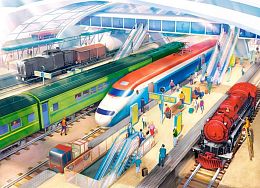 Пазл Castorland 100 деталей: Железнодорожный вокзал