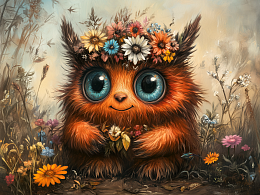 Пазл деревянный Алма 500 деталей. Милые монстрики. Рыжий мечтатель.