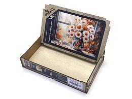 Пазл деревянный Алма 1000 деталей. Цветы и натюрморты. Ромашки в голубой вазе