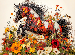 Пазл Алма мини 150 деталей. Галоп в цветах