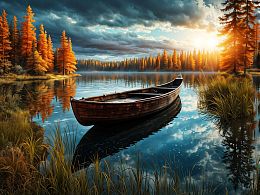 Пазл деревянный Алма 500 деталей Волшебство природы. Карелия. Озеро на рассвете